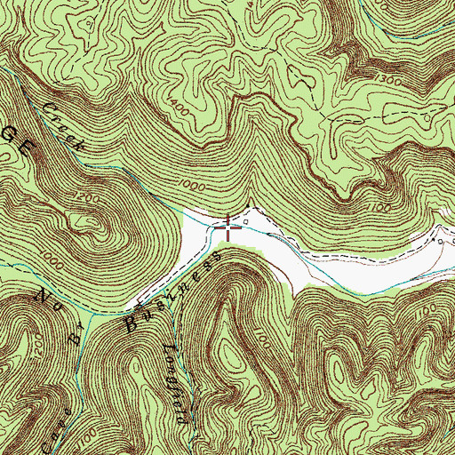 Topographic Map of Tacket Creek, TN