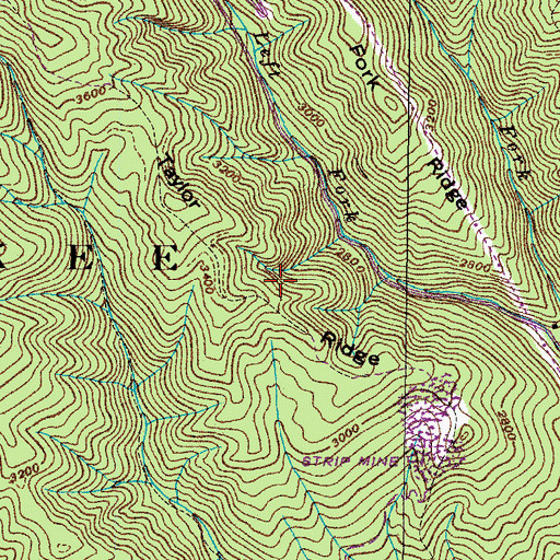 Topographic Map of Taylor Ridge, TN