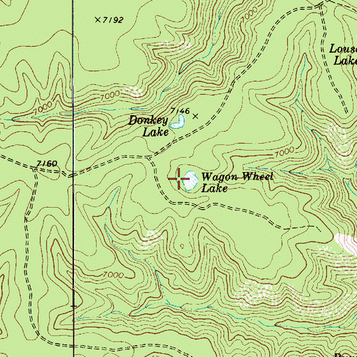 Topographic Map of Wagon Wheel Lake, AZ