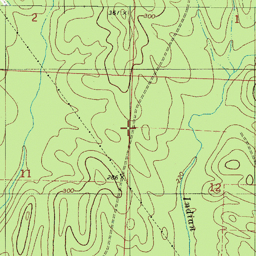Topographic Map of Sunflower Church (historical), AL