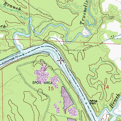 Topographic Map of Trussells Ferry (historical), AL