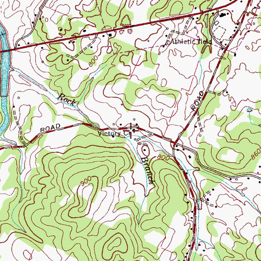 Topographic Map of Victory Church, TN