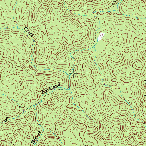 Topographic Map of Waucheesi Creek, TN