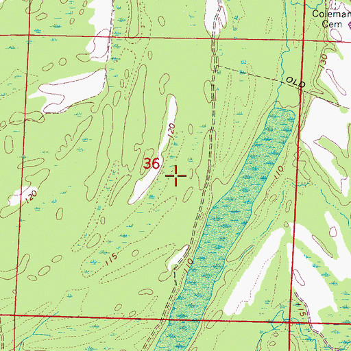 Topographic Map of Velma Farm (historical), AL
