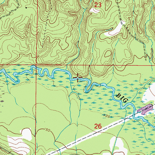 Topographic Map of Warrior Lake, AL