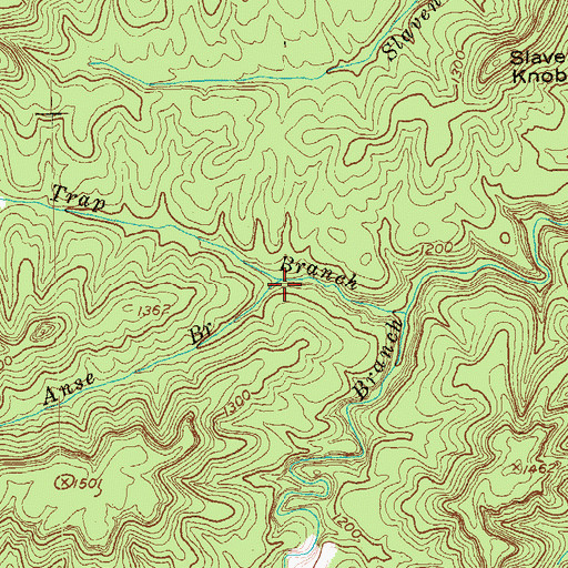 Topographic Map of Anse Branch, TN