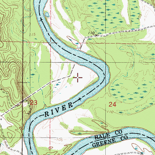 Topographic Map of Whites Island, AL