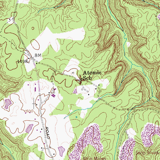 Topographic Map of Atomic School, TN