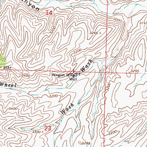 Topographic Map of Wagon Wheel Well, AZ