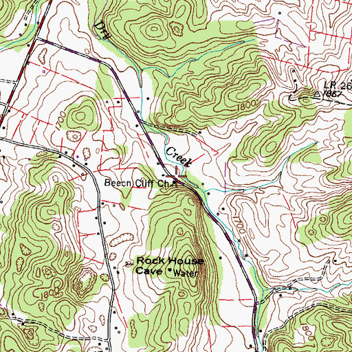 Topographic Map of Beech Cliff Church, TN