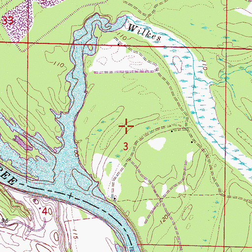 Topographic Map of Riverside Recreation Area, AL
