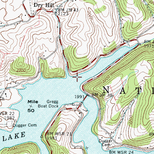 Topographic Map of Big Dry Run, TN