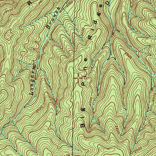 Topographic Map of Big Pine Ridge, TN