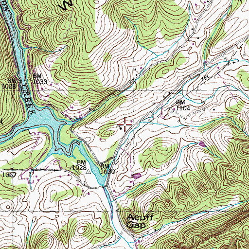 Topographic Map of Brock School, TN