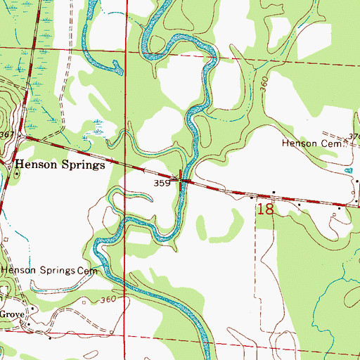 Topographic Map of Evins Ferry (historical), AL
