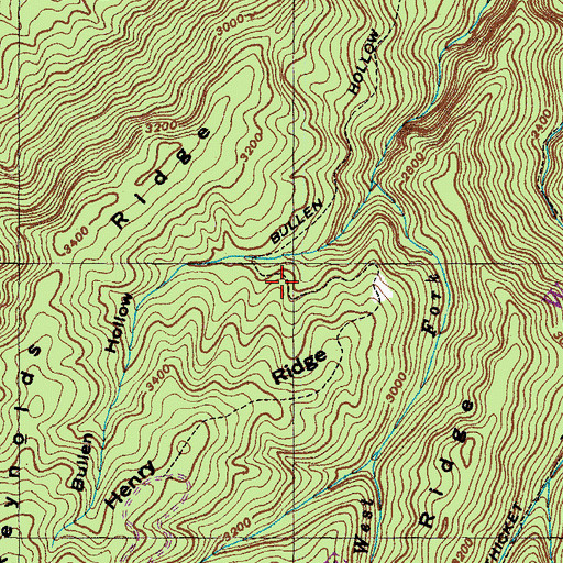 Topographic Map of Bullen Hollow Trail, TN