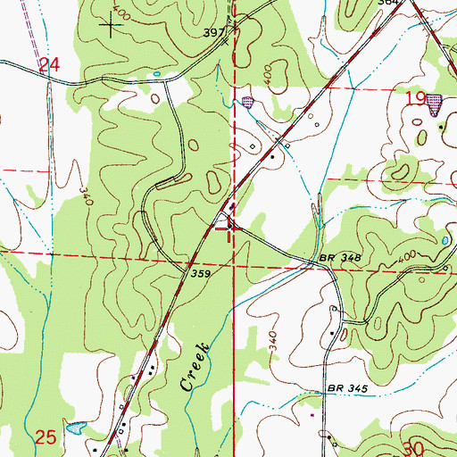 Topographic Map of Freewill Chapel, AL