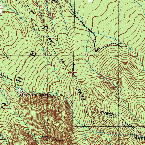 Topographic Map of Camp Creek Trail, TN