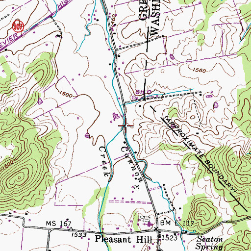 Topographic Map of Cannon Branch, TN