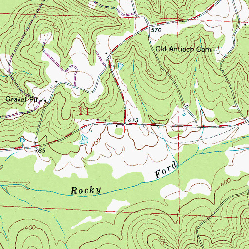 Topographic Map of Mansfield, AL