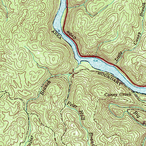 Topographic Map of Coulter Branch, TN