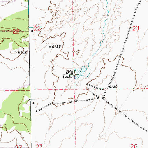 Topographic Map of Big Lake, AZ