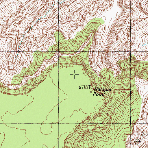 Topographic Map of Walapai Point, AZ