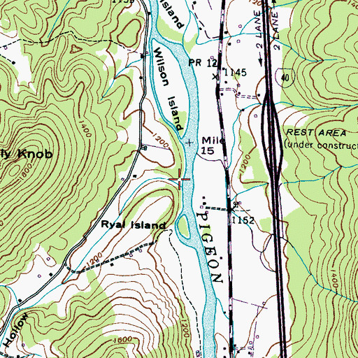 Topographic Map of Dark Hollow, TN