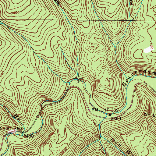 Topographic Map of Dark Hollow, TN