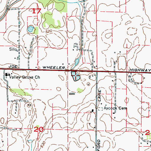 Topographic Map of Alcock Pond, AL