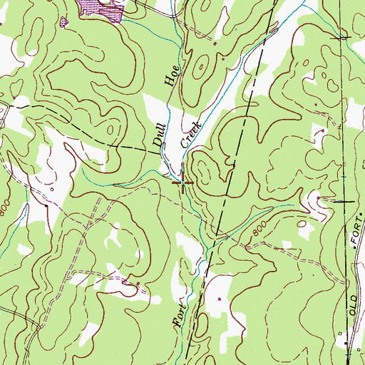 Topographic Map of Dull Hoe Creek, TN