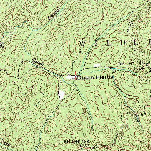 Topographic Map of Dutch Fields, TN