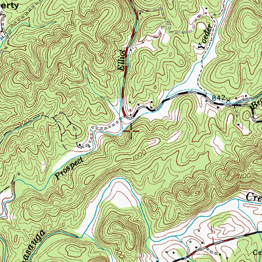 Topographic Map of Elliot Branch, TN