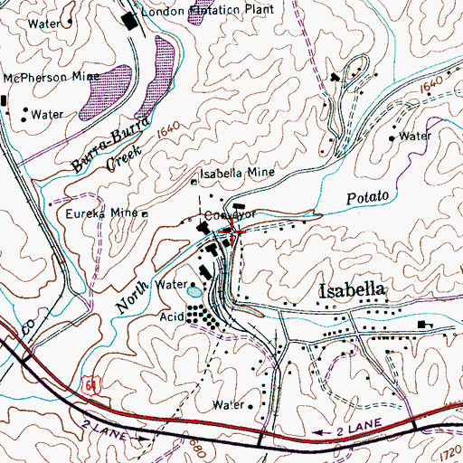 Topographic Map of Ellis Branch, TN