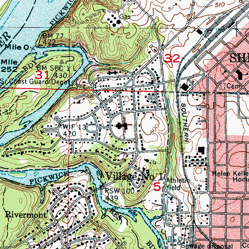 Topographic Map of Brewster Elementary School, AL