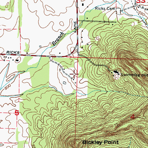 Topographic Map of Brickley Place (historical), AL