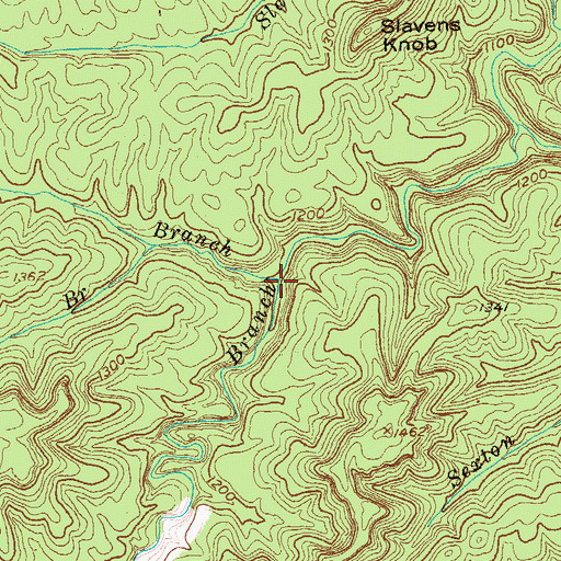 Topographic Map of Fox Trap Branch, TN
