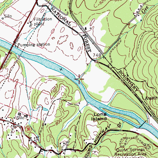 Topographic Map of Gee Creek, TN