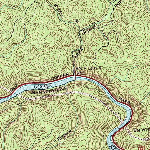 Topographic Map of Goforth Creek, TN