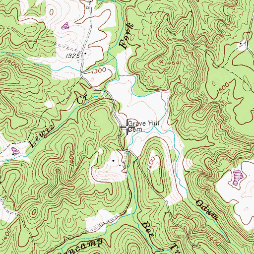 Topographic Map of Grave Hill Cemetery, TN