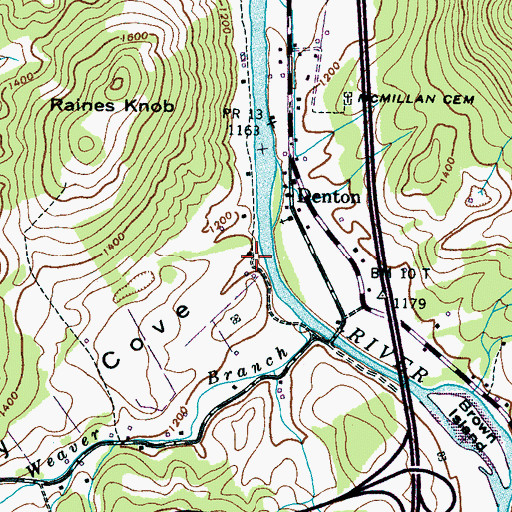 Topographic Map of Greasy Cove, TN
