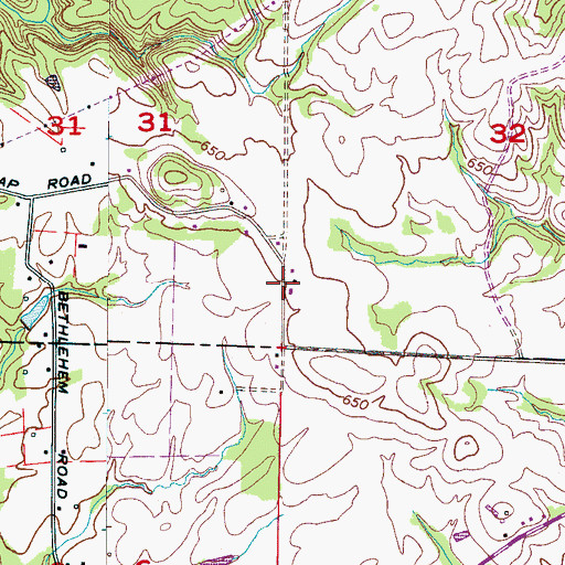 Topographic Map of Center View School (historical), AL