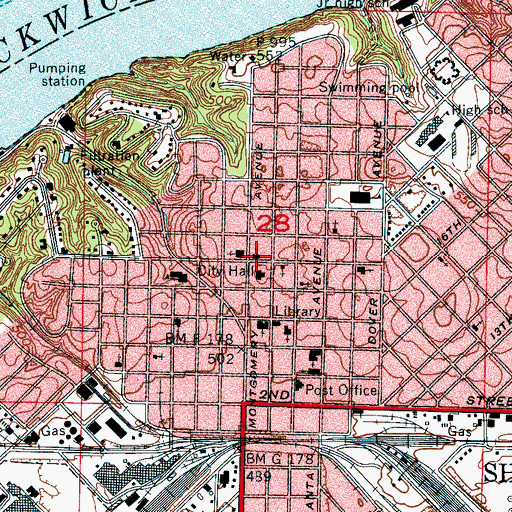 Topographic Map of Central Christian Church, AL