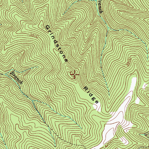 Topographic Map of Grindstone Ridge, TN