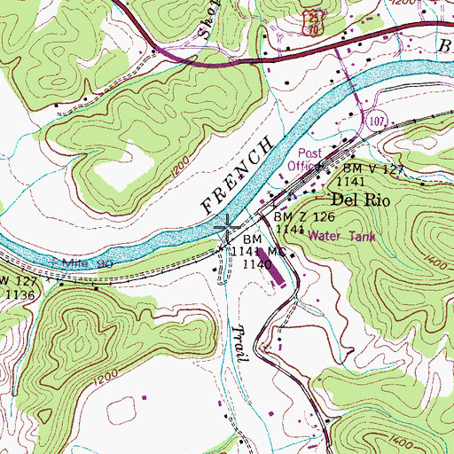 Topographic Map of Gulf Fork Big Creek, TN