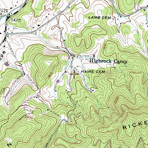 Topographic Map of Haire Cemetery, TN
