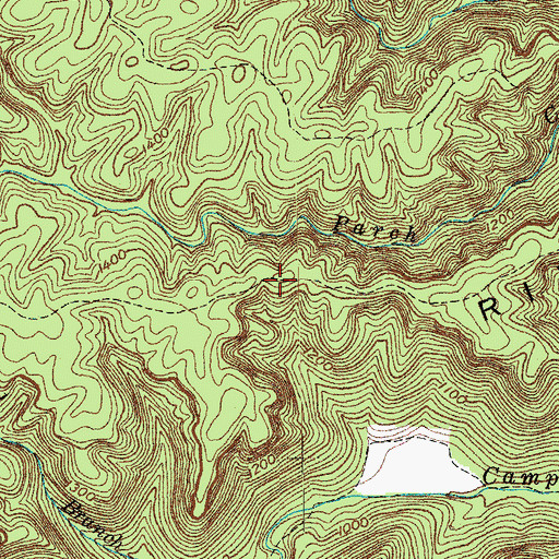 Topographic Map of Hatfield Ridge, TN