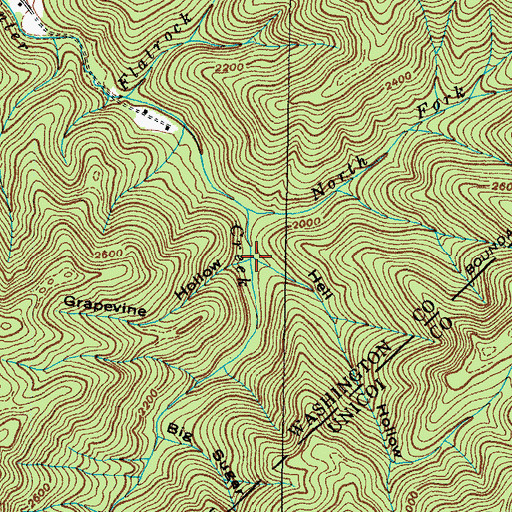 Topographic Map of Hell Hollow, TN