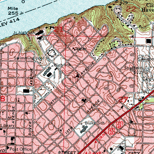 Topographic Map of Church of Christ, AL