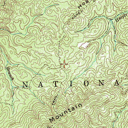 Topographic Map of Hogback Trail, TN